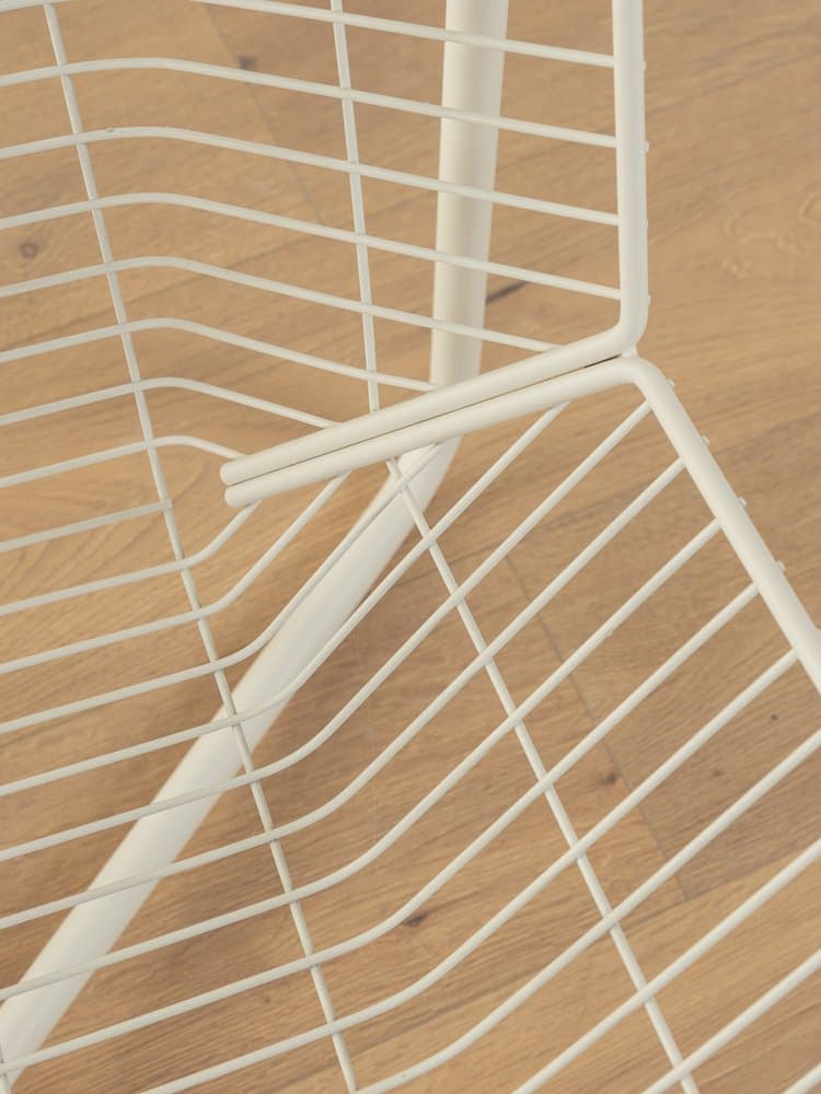 Fotel Järpen, metal biały, proj. N. Gammelgaard, Ikea, Szwecja, lata 80. - 284739