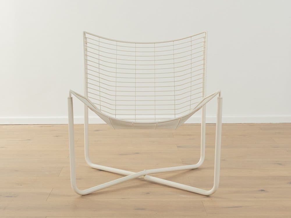 Fotel Järpen, metal biały, proj. N. Gammelgaard, Ikea, Szwecja, lata 80. - 284740