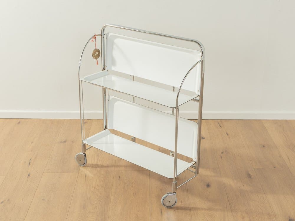 Wózek barowy Dinett, biały, stal nierdzewna, Niemcy, lata 70. - 284713
