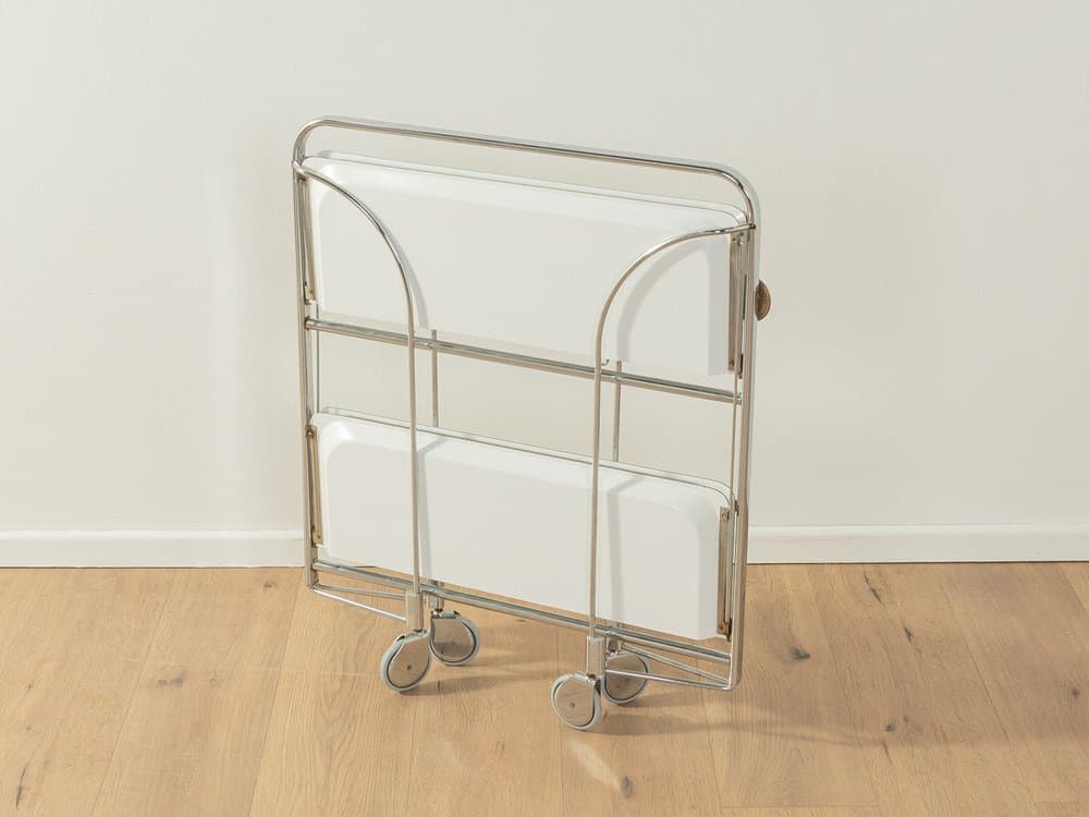 Wózek barowy Dinett, biały, stal nierdzewna, Niemcy, lata 70. - 284716