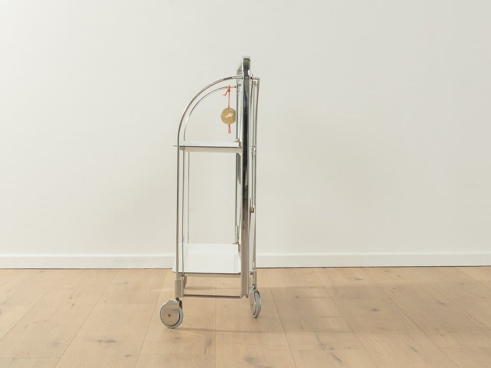 Wózek barowy Dinett, biały, stal nierdzewna, Niemcy, lata 70. - 284719