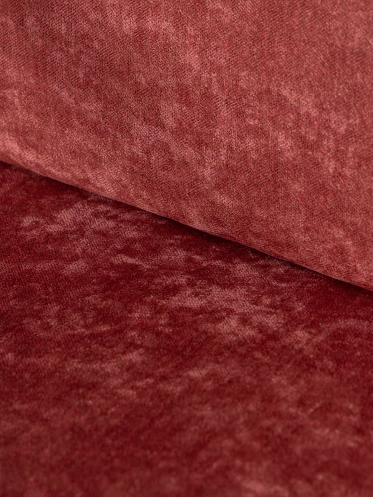 Fotel, teak brązowy, tkanina czerwona, Niemcy, lata 60. - 284647