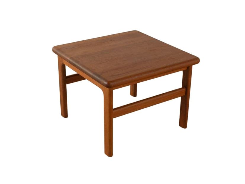 Coffee table, brown teak, Niels Bach, Denmark, 1960s.