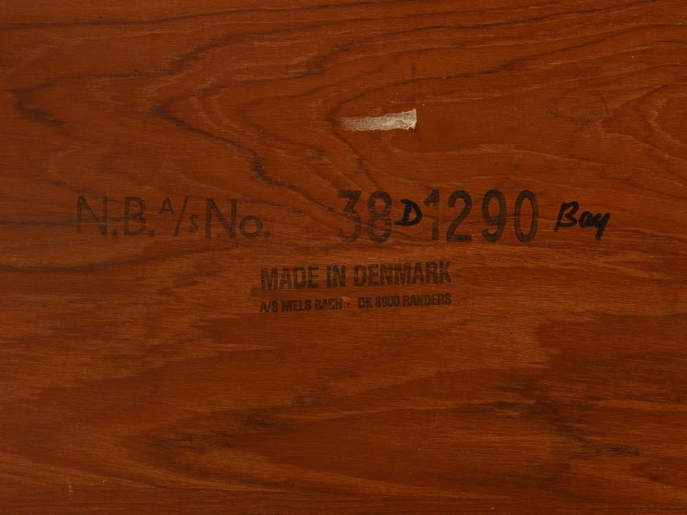 Coffee table, brown teak, Niels Bach, Denmark, 1960s. - 284614