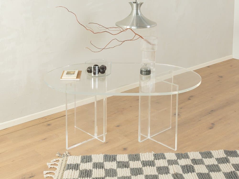 Coffee table, transparent acrylic, Germany, 1960s. - 284550