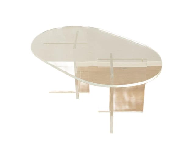Coffee table, transparent acrylic, Germany, 1960s. - DIMENSION