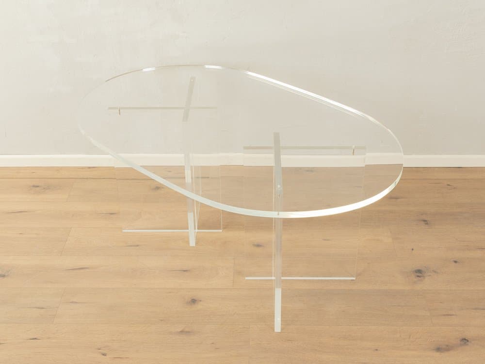 Coffee table, transparent acrylic, Germany, 1960s. - 284556