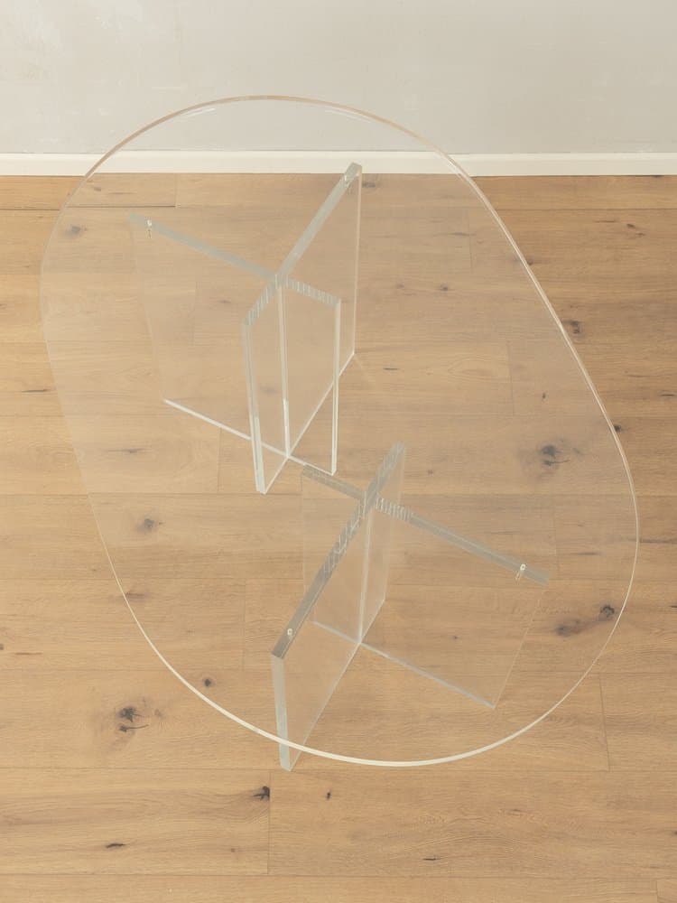 Coffee table, transparent acrylic, Germany, 1960s. - 284553