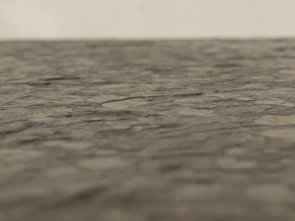 Coffee table, grey slate, stainless steel, Germany, 1970s. - 284459