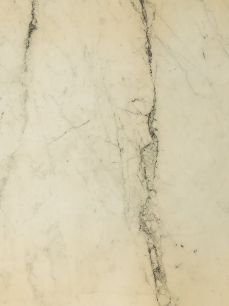 Coffee table, beige marble, silver stainless steel, Germany, 1970s. - 284450