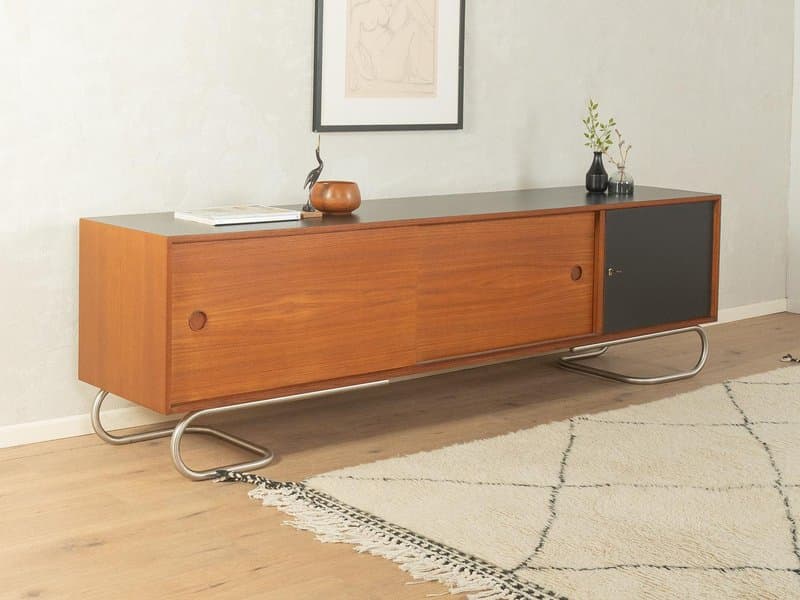 Sideboard, teak brązowy, proj. L. Wegner, Niemcy, lata 60. - 284402