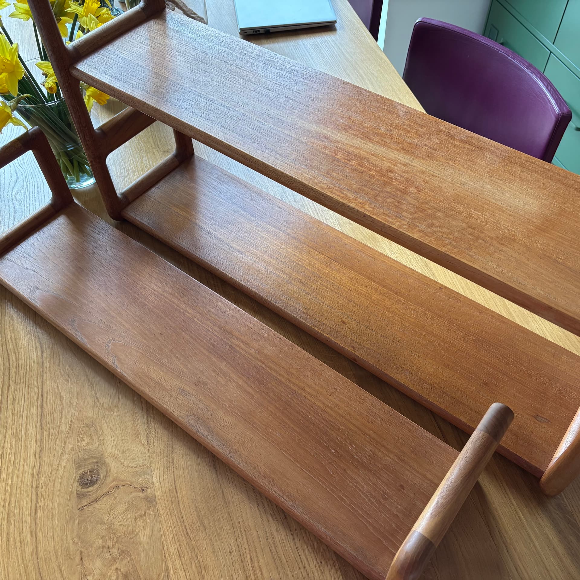 Półka ścienna, teak brązowy, Dyrlund, Dania, lata 60. - 287084