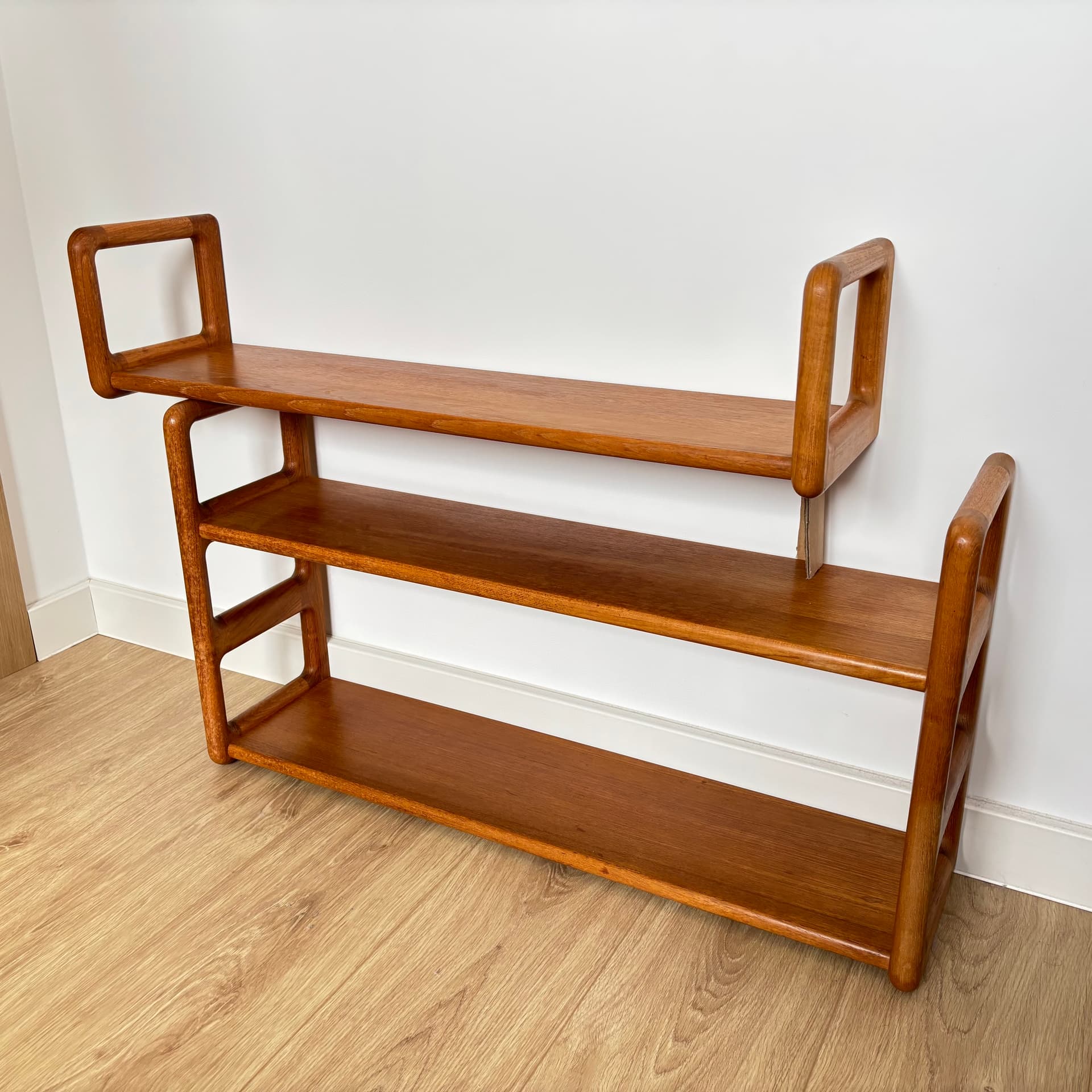 Półka ścienna, teak brązowy, Dyrlund, Dania, lata 60. - 287075