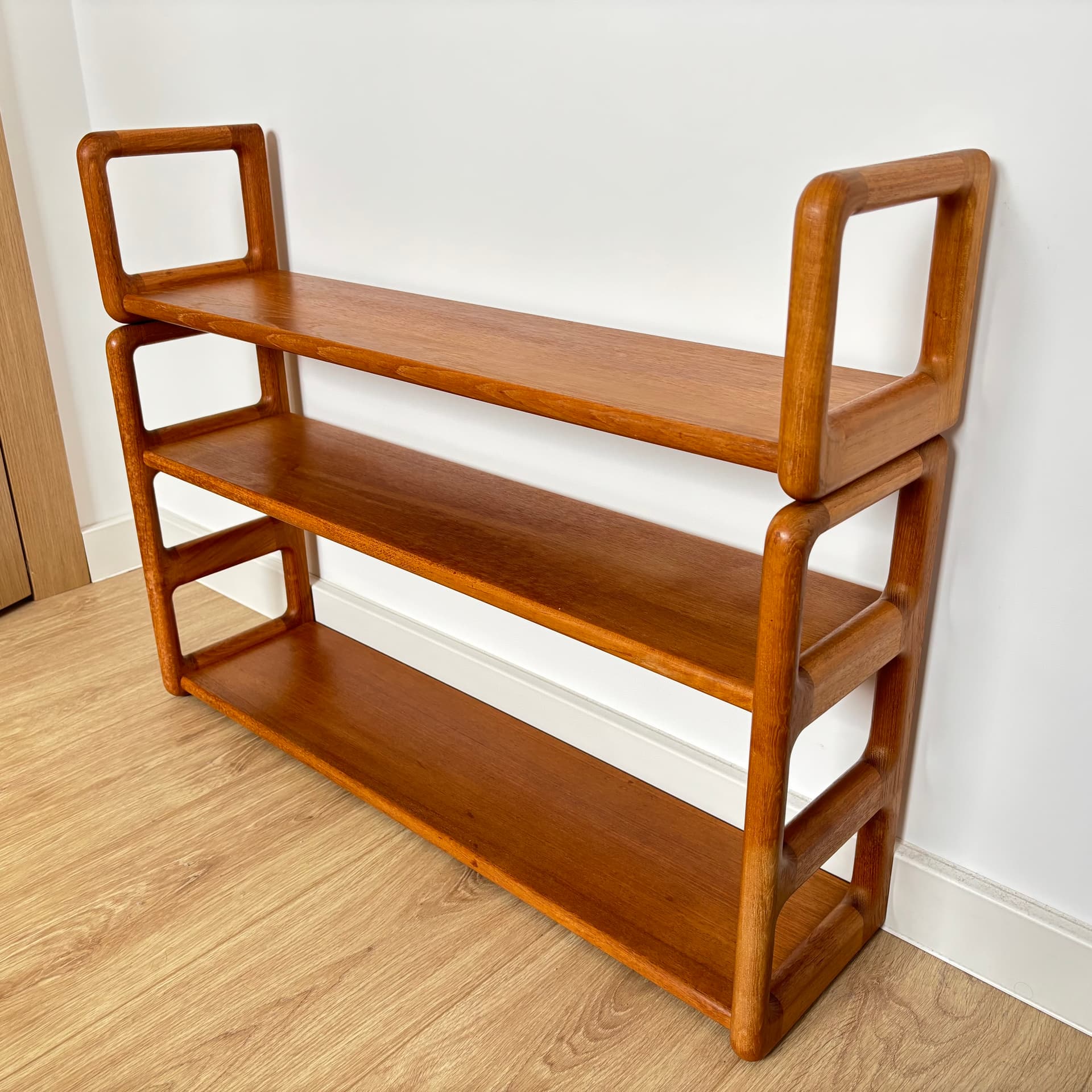 Półka ścienna, teak brązowy, Dyrlund, Dania, lata 60. - 287081