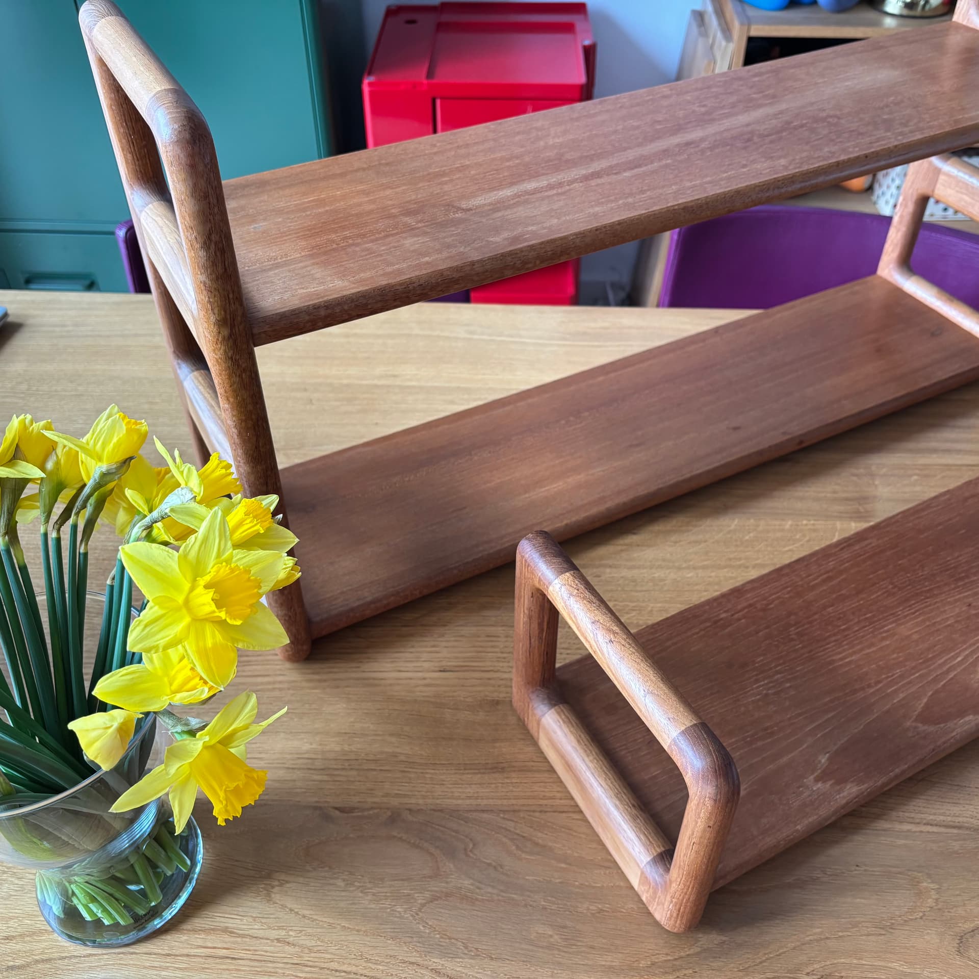 Półka ścienna, teak brązowy, Dyrlund, Dania, lata 60. - 287080