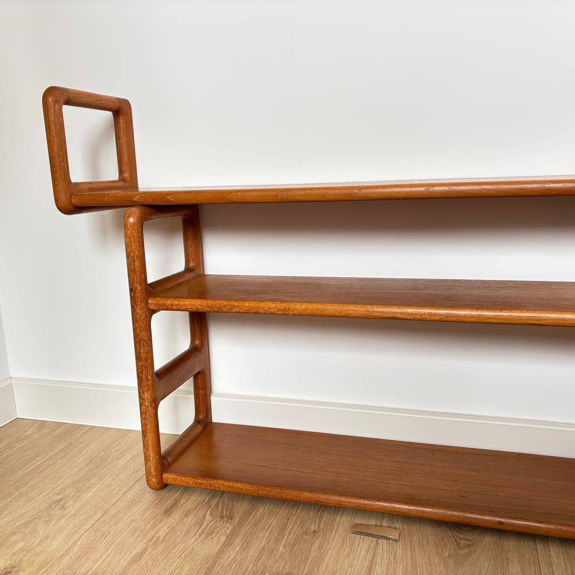 Półka ścienna, teak brązowy, Dyrlund, Dania, lata 60. - 287078