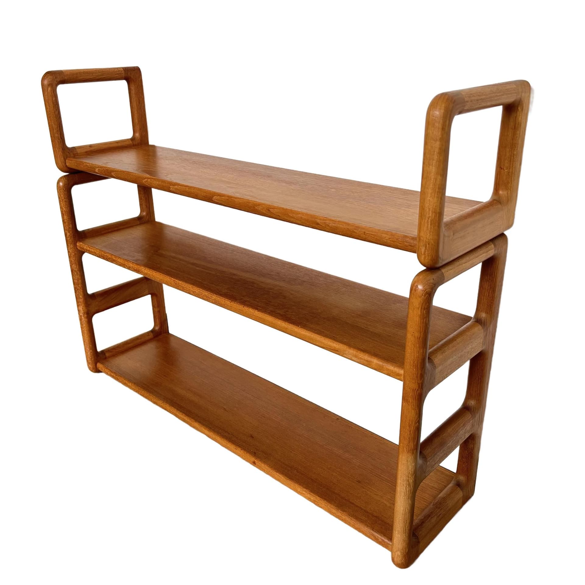 Półka ścienna, teak brązowy, Dyrlund, Dania, lata 60.