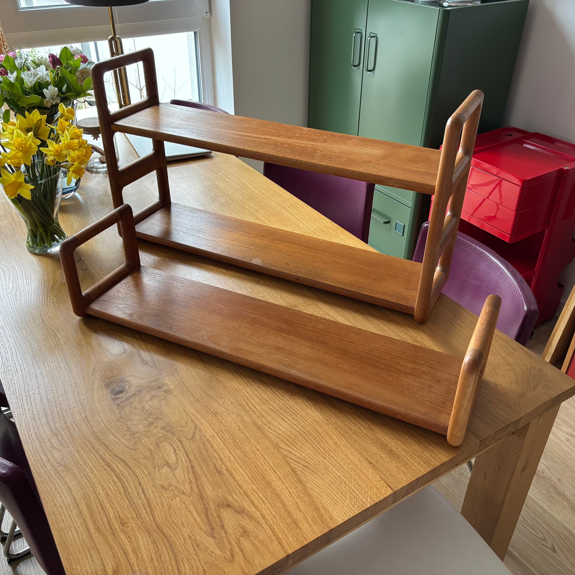 Półka ścienna, teak brązowy, Dyrlund, Dania, lata 60. - 287083