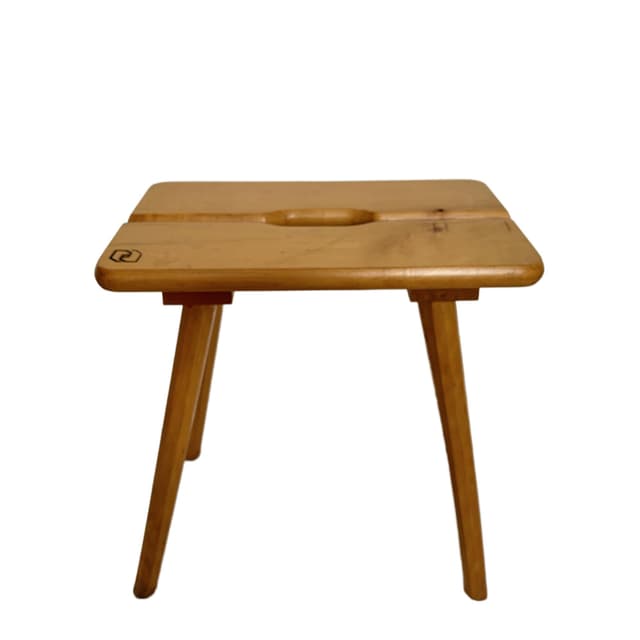 Stołek skandynawski, buk brązowy, Dania, lata 80. - WYMIARY