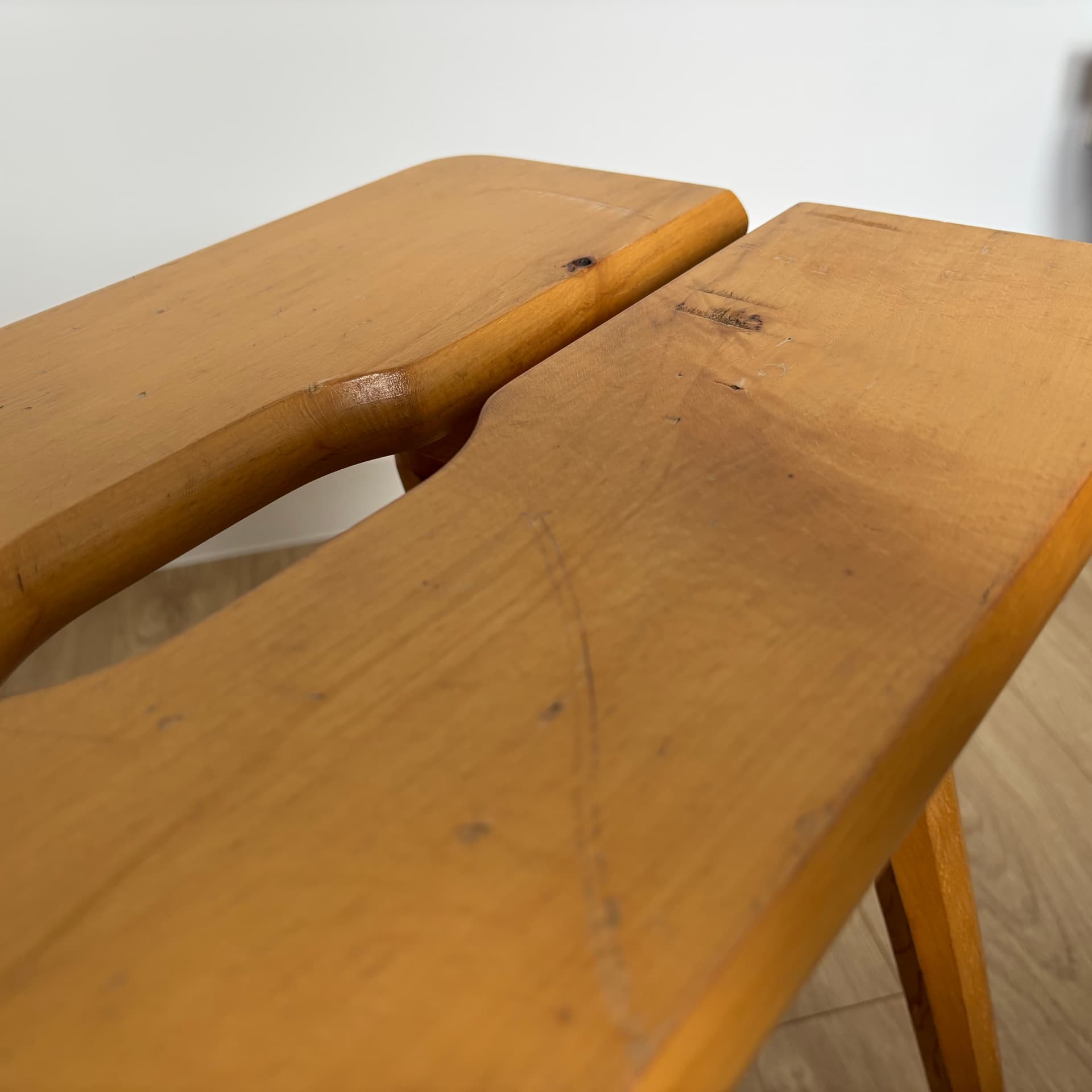 Stołek skandynawski, buk brązowy, Dania, lata 80. - 287086