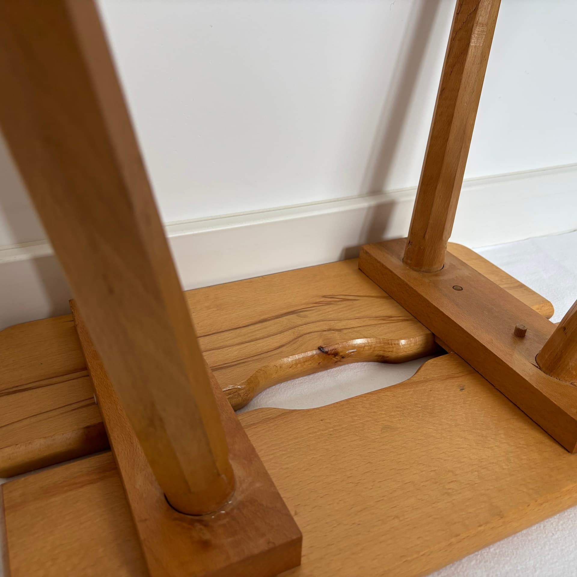 Stołek skandynawski, buk brązowy, Dania, lata 80. - 287091