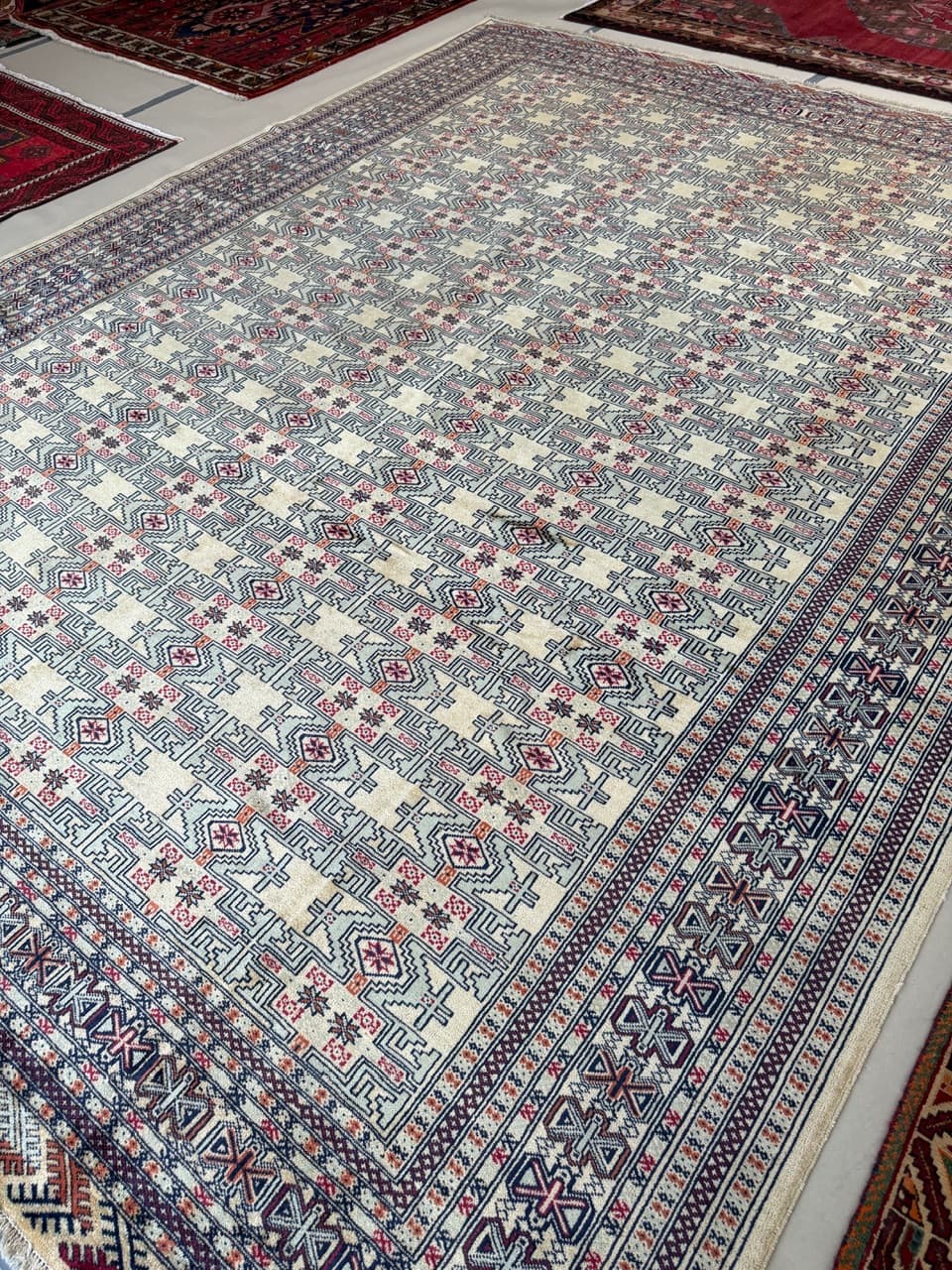 Dywan Turkmen, multikolor, wełna, Pakistan, 400x300 cm - 287097