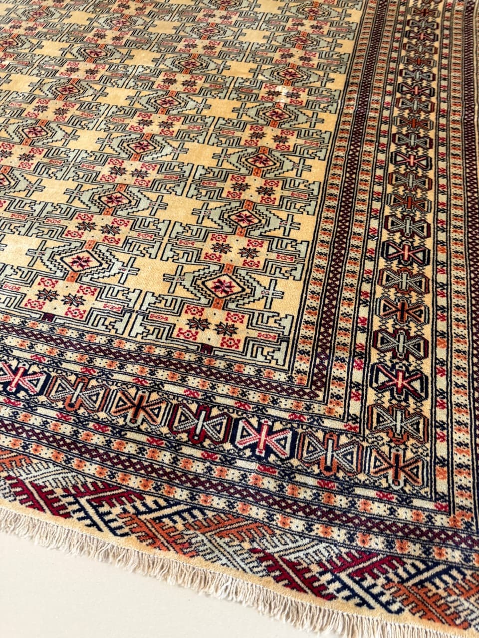 Dywan Turkmen, multikolor, wełna, Pakistan, 400x300 cm - 287103