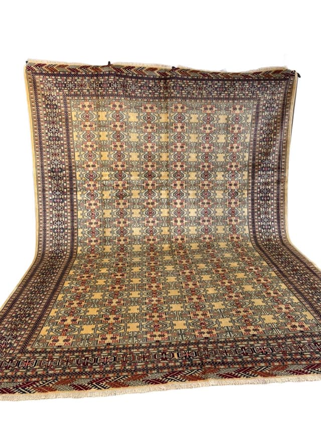 Dywan Turkmen, multikolor, wełna, Pakistan, 400x300 cm - WYMIARY