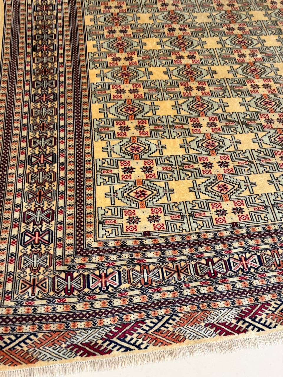 Dywan Turkmen, multikolor, wełna, Pakistan, 400x300 cm - 287101