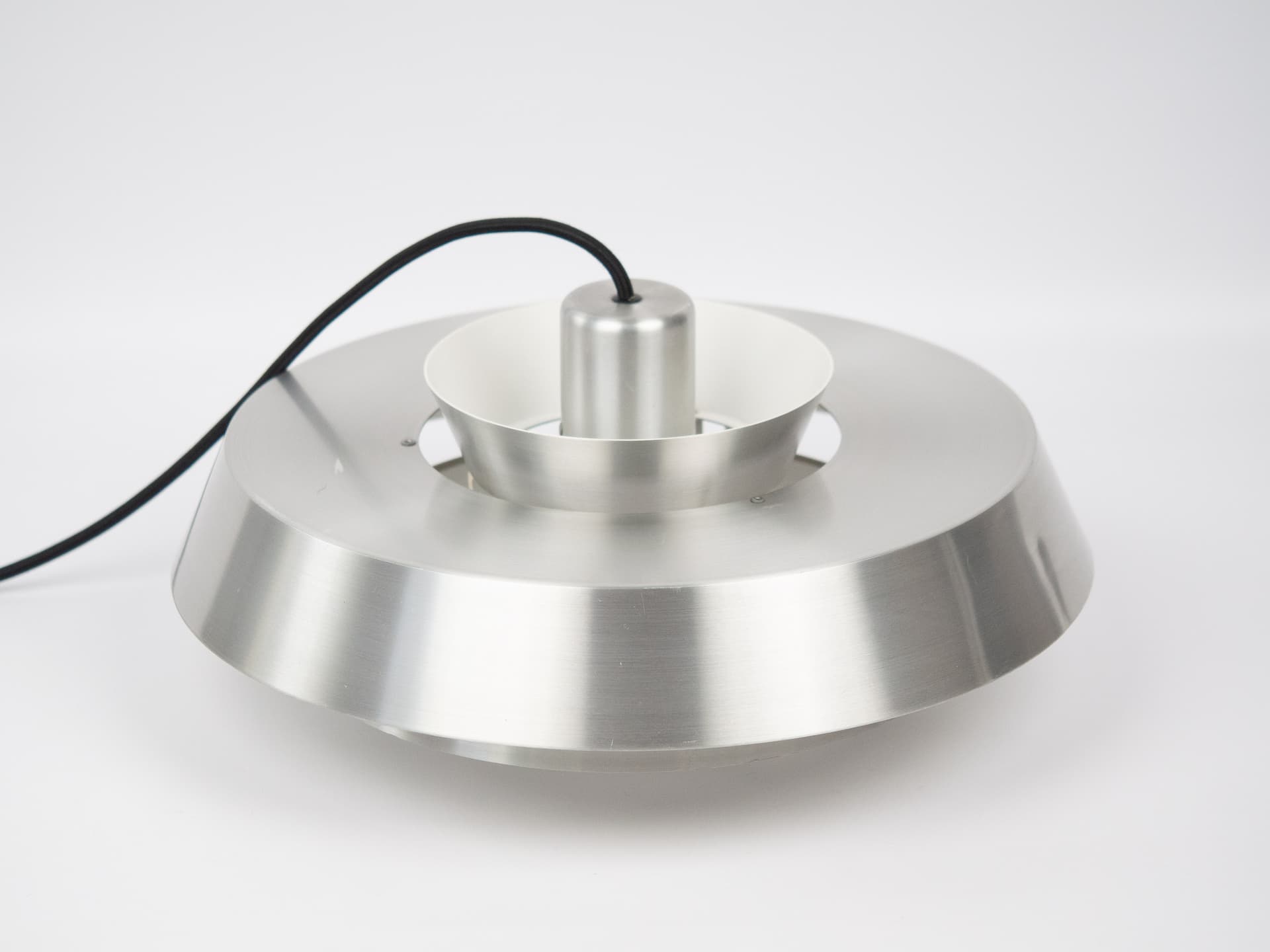 Lampa wisząca Nova, srebrny, aluminium, proj. J. Hammerborg, Fog & Morup, Dania, lata 60. - 287149