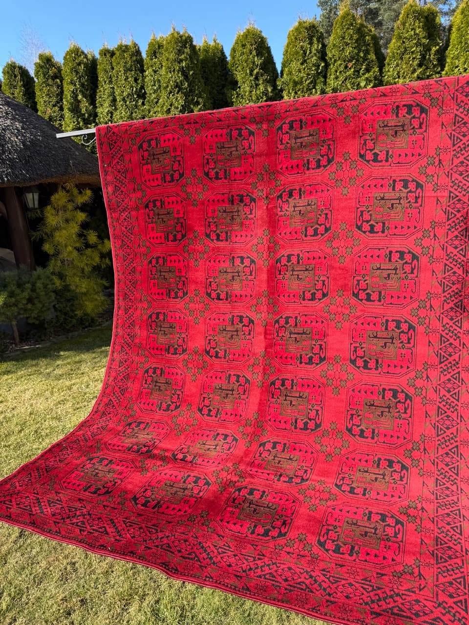 Dywan Afgan, 330x245 cm, wełna czerwona, Niemcy - 287158