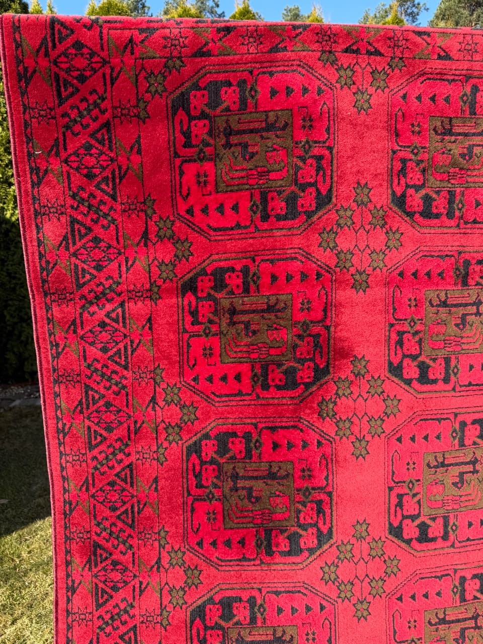 Dywan Afgan, 330x245 cm, wełna czerwona, Niemcy - 287163