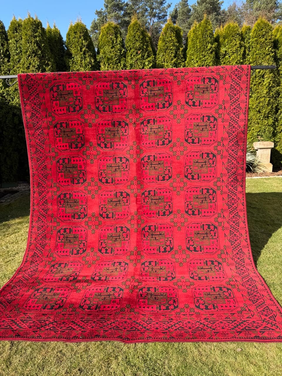 Dywan Afgan, 330x245 cm, wełna czerwona, Niemcy - 287159