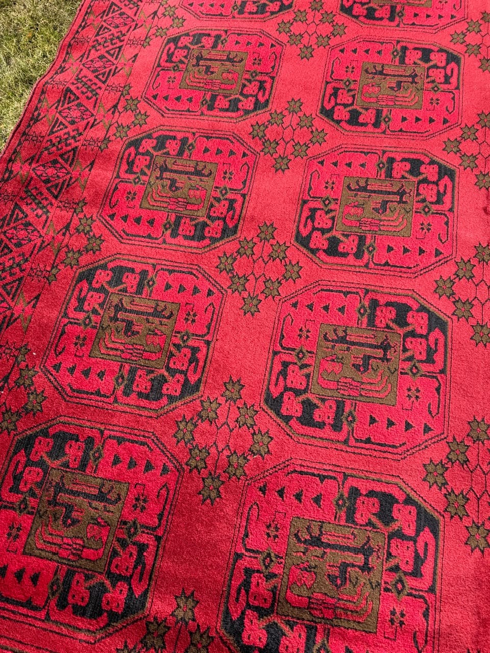 Dywan Afgan, 330x245 cm, wełna czerwona, Niemcy - 287170