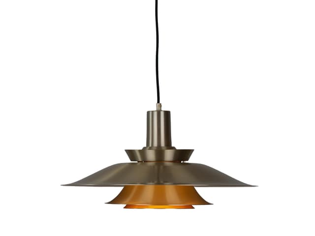 Lampa wisząca, złoty, aluminium, proj. B. Nordsted, Dania, lata 70. - WYMIARY