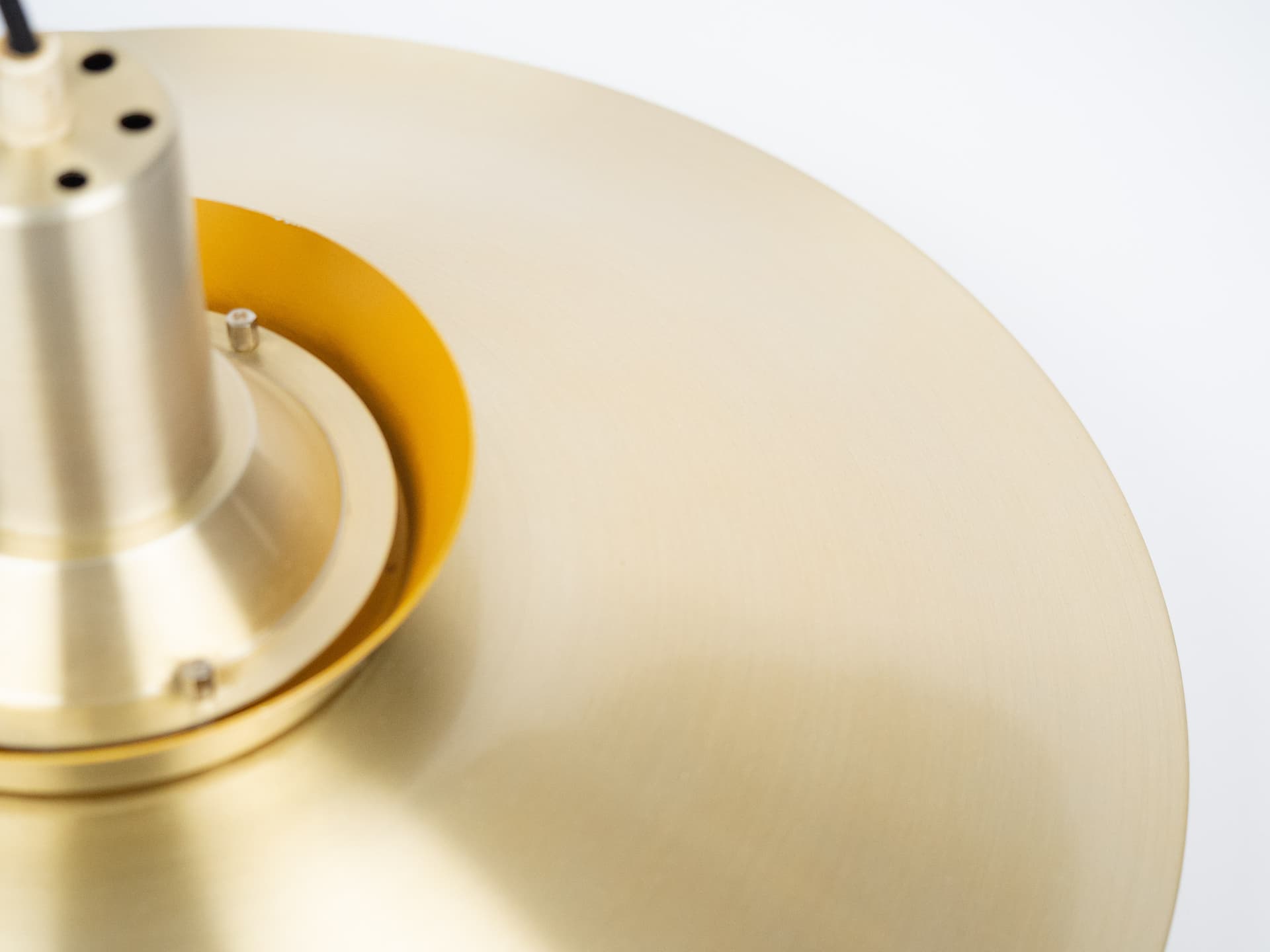 Lampa wisząca, złoty, aluminium, proj. B. Nordsted, Dania, lata 70. - 287207