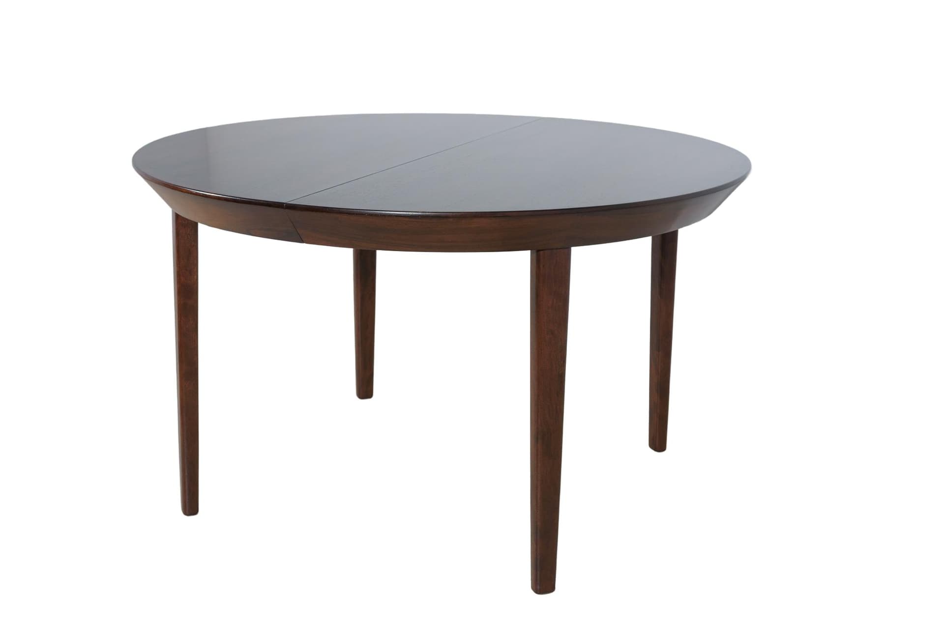 Stół rozkładany, palisander brązowy, proj. O. Hald, Gudme Møbelfabrik, Dania, lata 60.