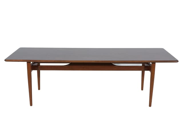 Coffee table, brown rosewood, brown teak, Denmark, 1960s. - DIMENSION