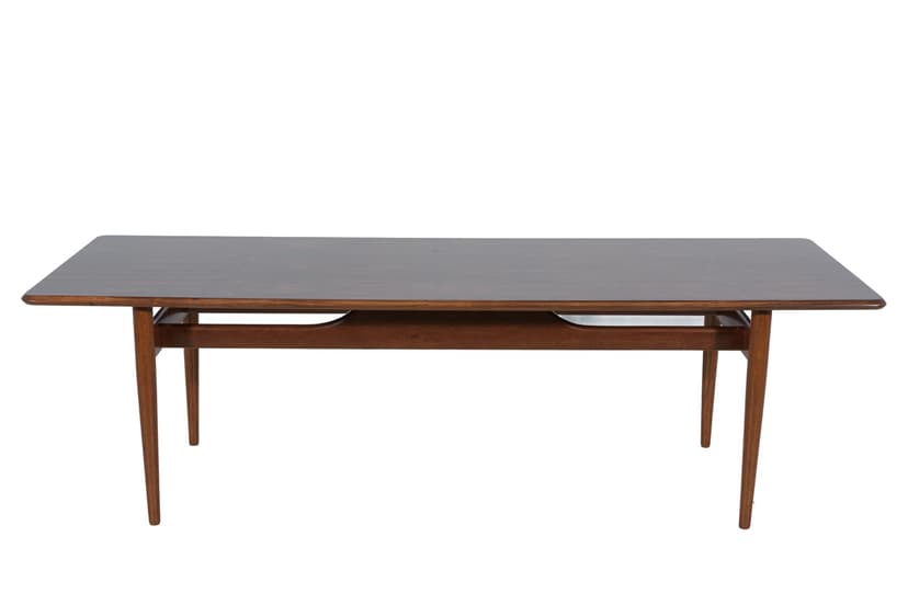 Coffee table, brown rosewood, brown teak, Denmark, 1960s.