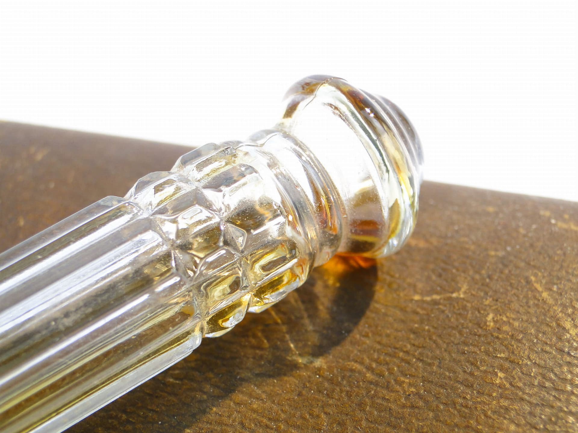 Perfume bottle, Art Deco, transparent glass, 1940s. - 287356