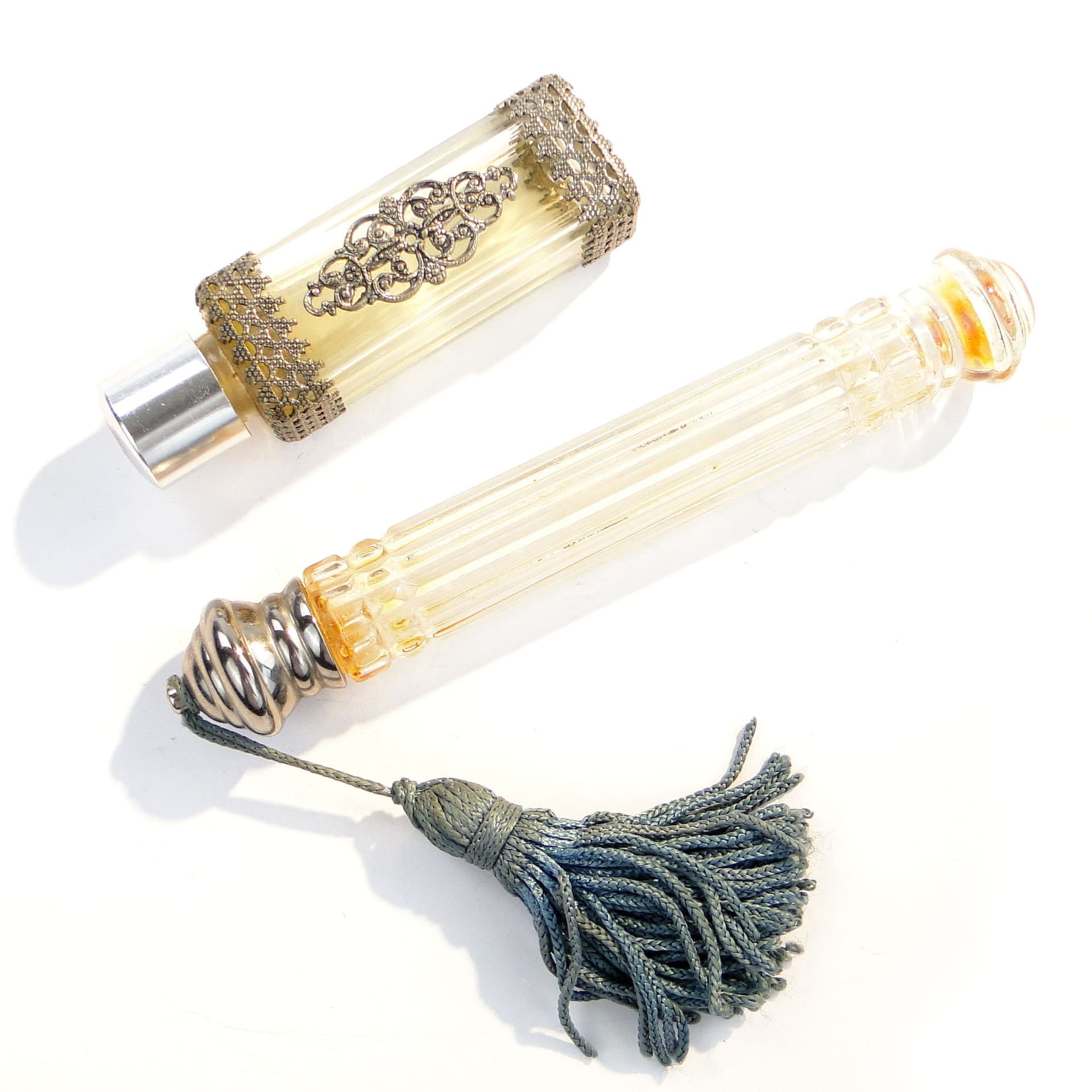 Perfume bottle, Art Deco, transparent glass, 1940s. - 287358