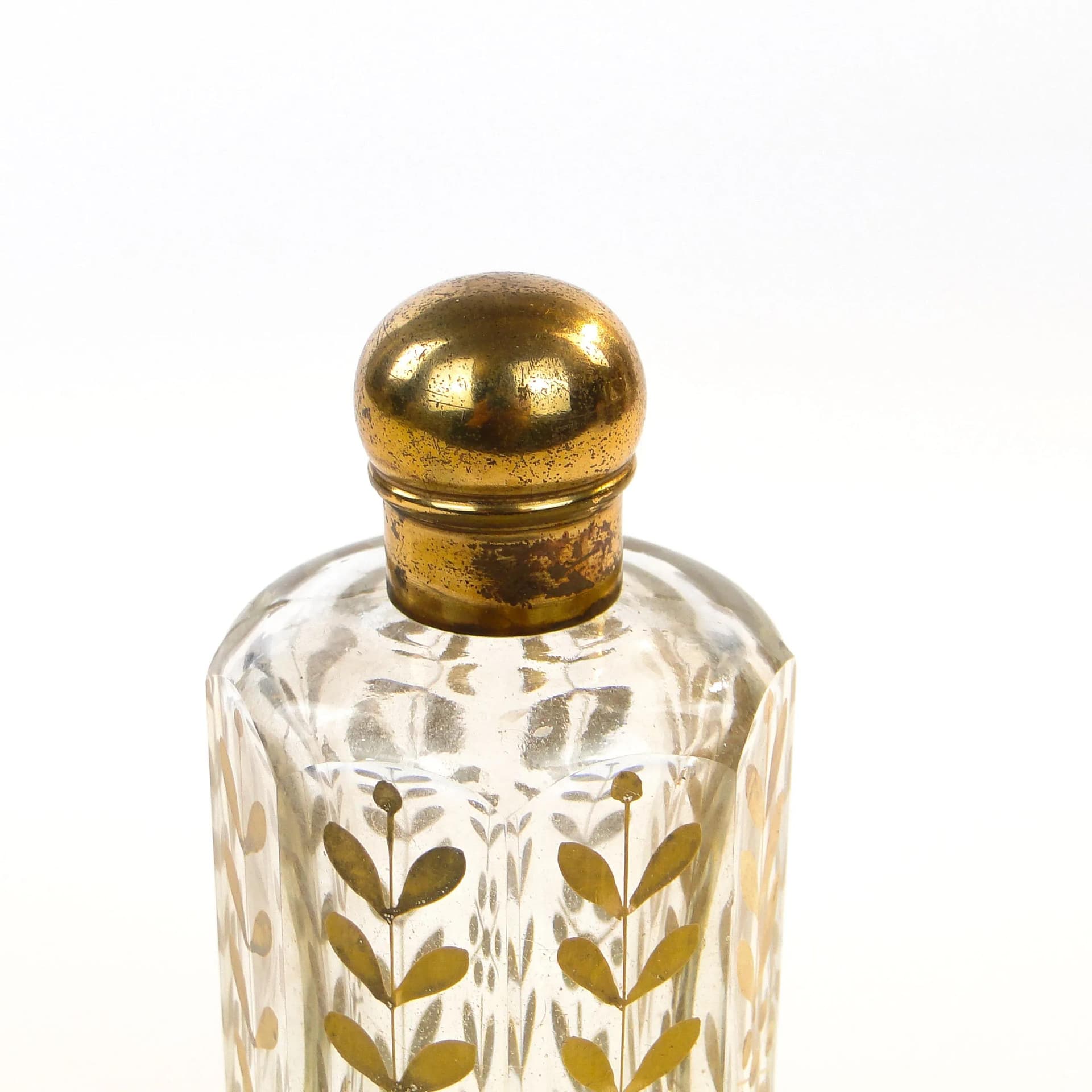 Perfume Bottle, transparent crystal, gilt, Baccarat, France, early 20th c. - 287361