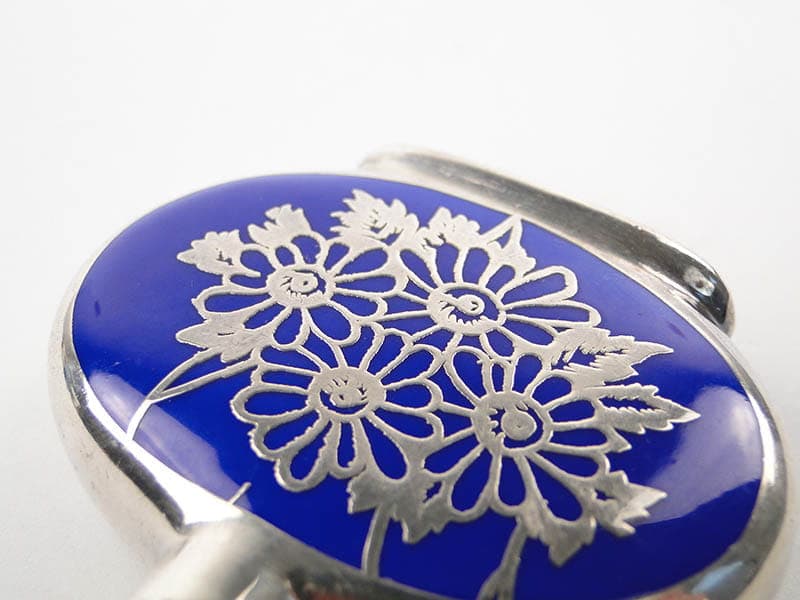 Perfume Bottle Art Nouveau, blue, porcelain, Sweden, early 20th c. - 287456