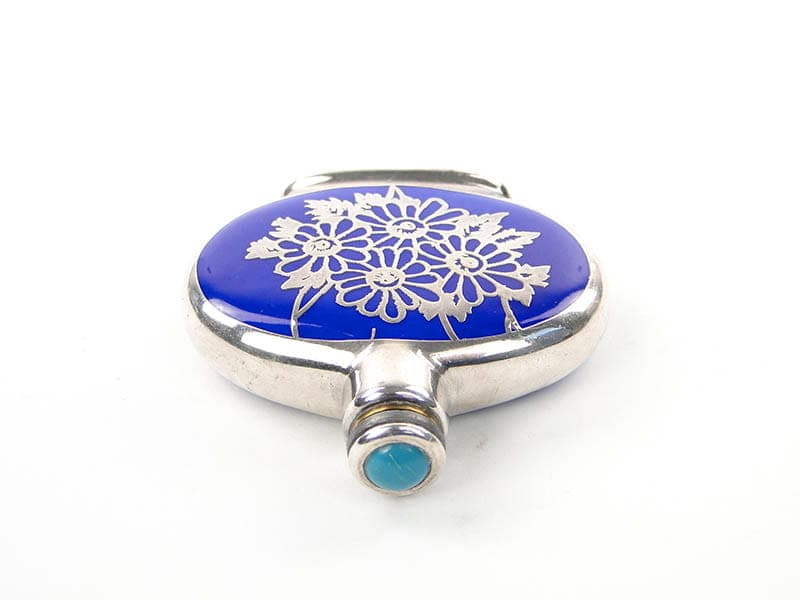 Perfume Bottle Art Nouveau, blue, porcelain, Sweden, early 20th c. - 287453