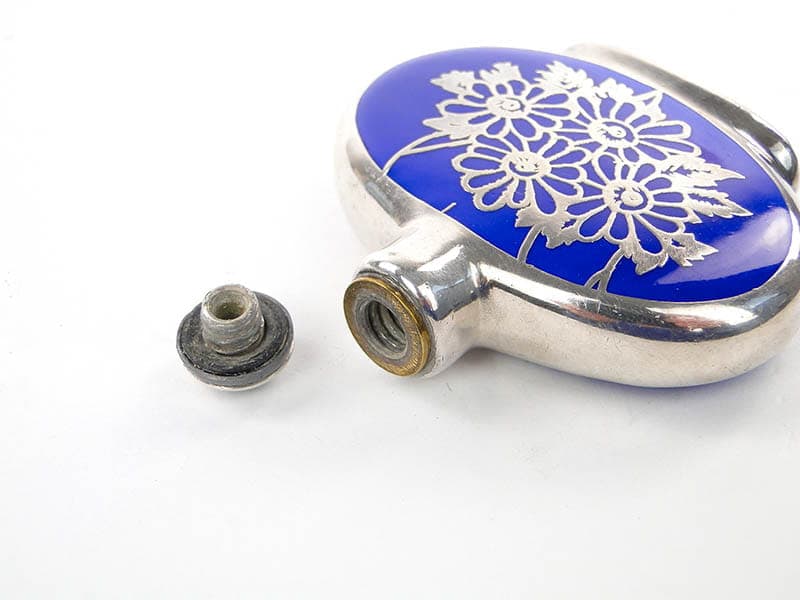 Perfume Bottle Art Nouveau, blue, porcelain, Sweden, early 20th c. - 287450