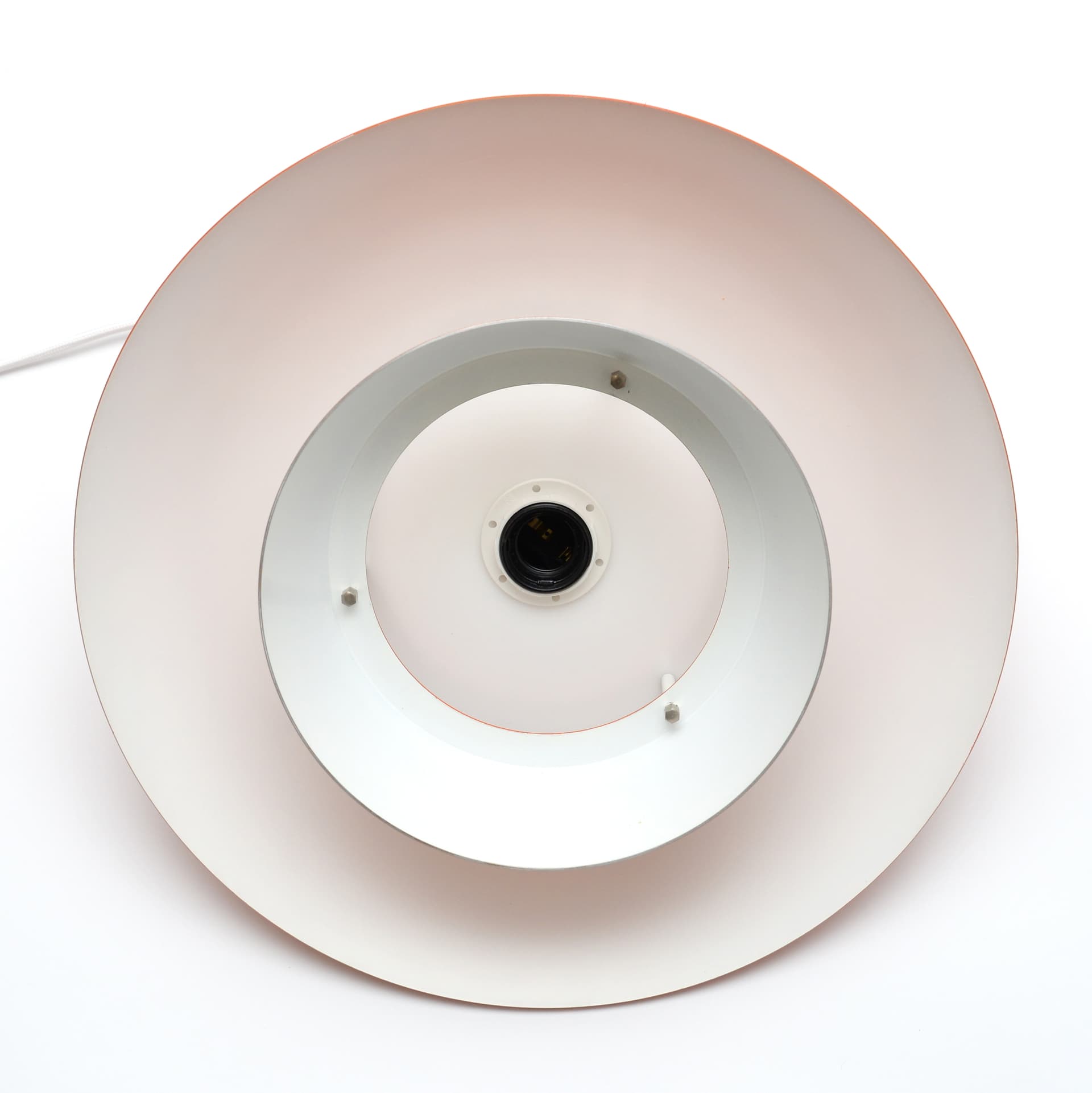Lampa wisząca, pomarańczowy, metal, Dania, lata 70. - 287501