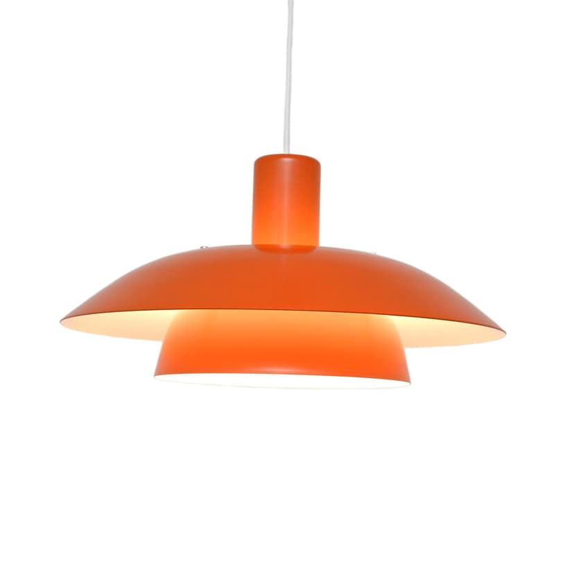 Lampa wisząca, pomarańczowy, metal, Dania, lata 70.