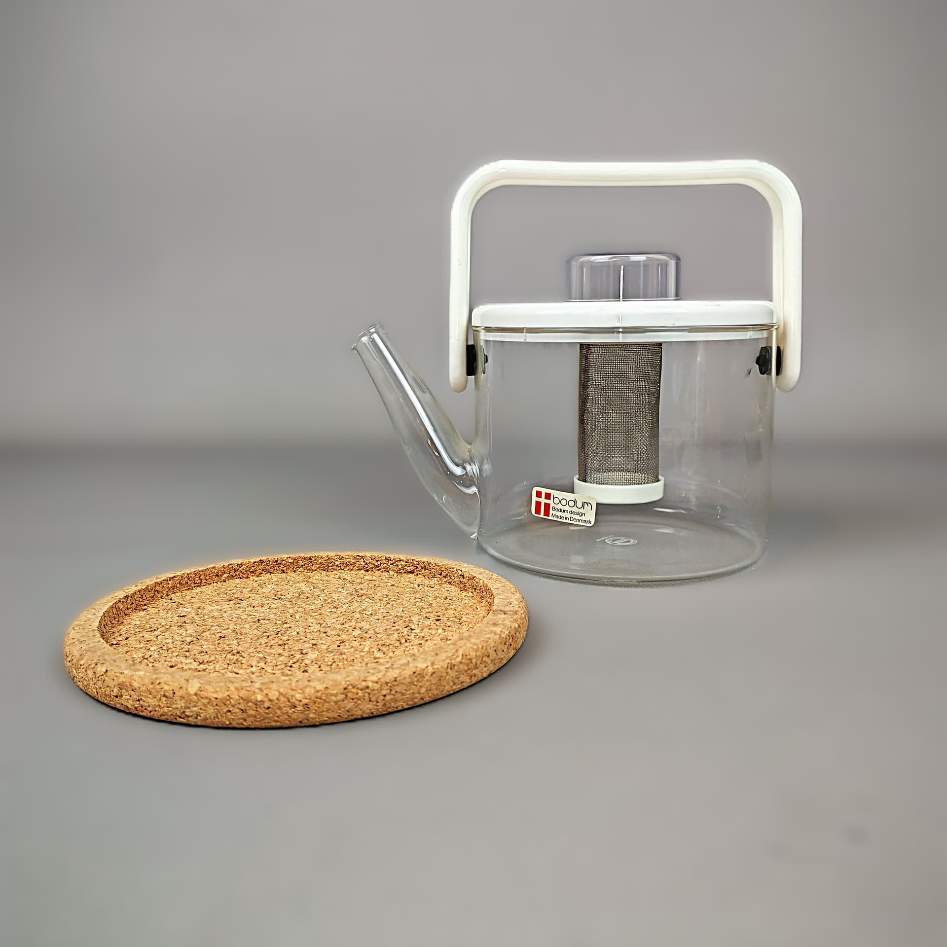 Czajnik, transparentny, szkło, proj. C. Jorgensen, Bodum, Dania, lata 80. - 287517