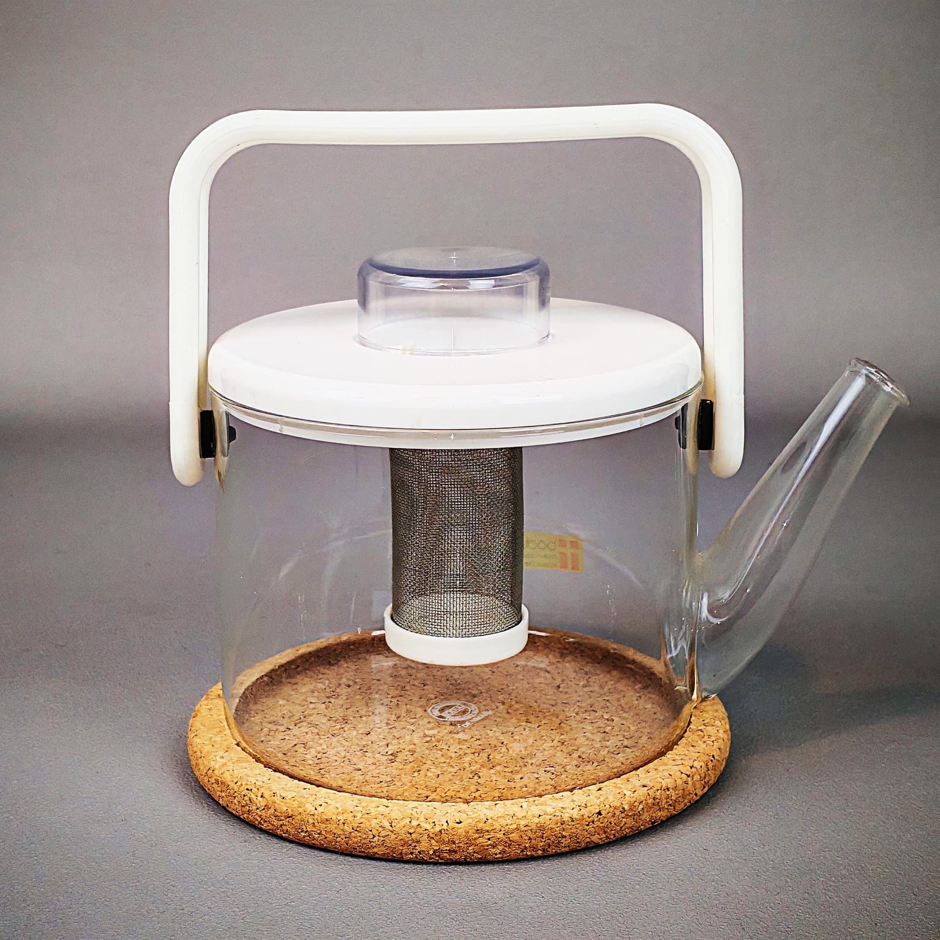 Czajnik, transparentny, szkło, proj. C. Jorgensen, Bodum, Dania, lata 80. - 287521