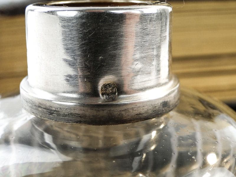 Perfume Bottle, transparent, crystal, silver, France, early 20th c. - 287540